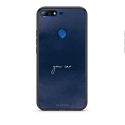 Huawei Y7 2018 You Can θήκη από τη Smartfits με σχέδιο στο πίσω μέρος και μαύρο περίβλημα | Smartphone case with colorful back and black bezels by Smartfits