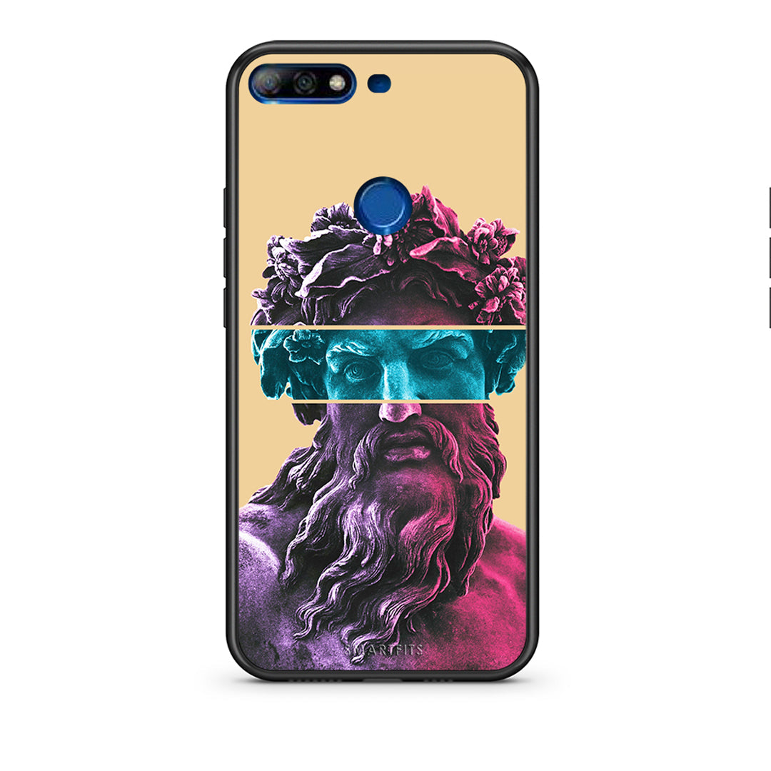 Huawei Y7 2018 Zeus Art Θήκη Αγίου Βαλεντίνου από τη Smartfits με σχέδιο στο πίσω μέρος και μαύρο περίβλημα | Smartphone case with colorful back and black bezels by Smartfits