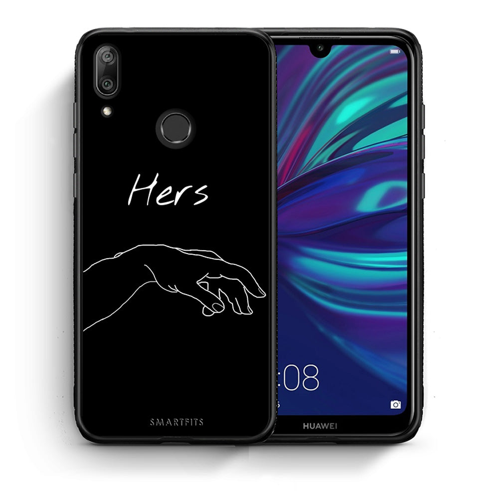 Θήκη Αγίου Βαλεντίνου Huawei Y7 2019 Aeshetic Love 1 από τη Smartfits με σχέδιο στο πίσω μέρος και μαύρο περίβλημα | Huawei Y7 2019 Aeshetic Love 1 case with colorful back and black bezels