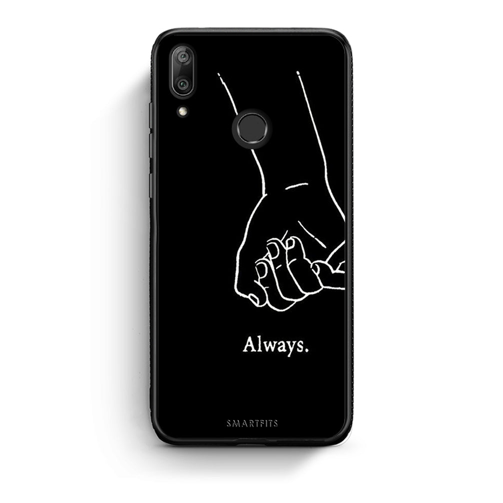 Huawei Y7 2019 Always & Forever 1 Θήκη Αγίου Βαλεντίνου από τη Smartfits με σχέδιο στο πίσω μέρος και μαύρο περίβλημα | Smartphone case with colorful back and black bezels by Smartfits