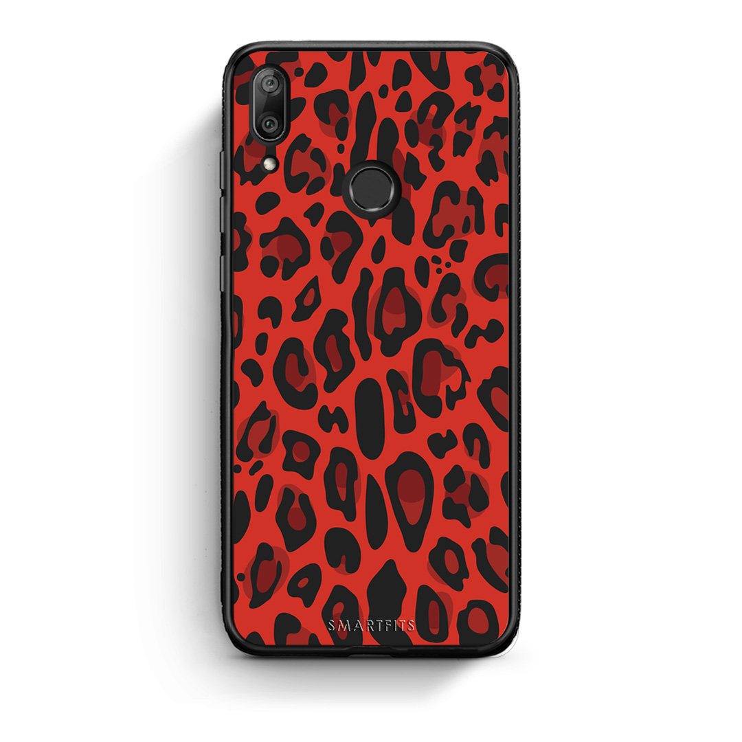4 - Huawei Y7 2019 Red Leopard Animal case, cover, bumper