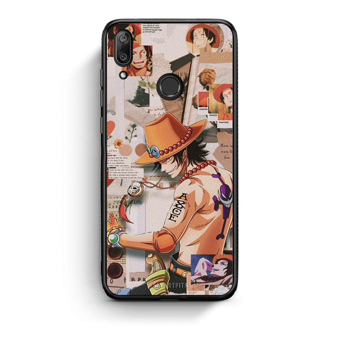 Huawei Y7 2019 Anime Collage θήκη από τη Smartfits με σχέδιο στο πίσω μέρος και μαύρο περίβλημα | Smartphone case with colorful back and black bezels by Smartfits