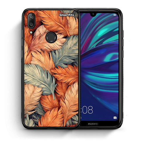 Θήκη Huawei Y7 2019 Autumn Leaves από τη Smartfits με σχέδιο στο πίσω μέρος και μαύρο περίβλημα | Huawei Y7 2019 Autumn Leaves case with colorful back and black bezels