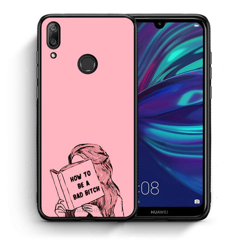 Θήκη Huawei Y7 2019 Bad Bitch από τη Smartfits με σχέδιο στο πίσω μέρος και μαύρο περίβλημα | Huawei Y7 2019 Bad Bitch case with colorful back and black bezels