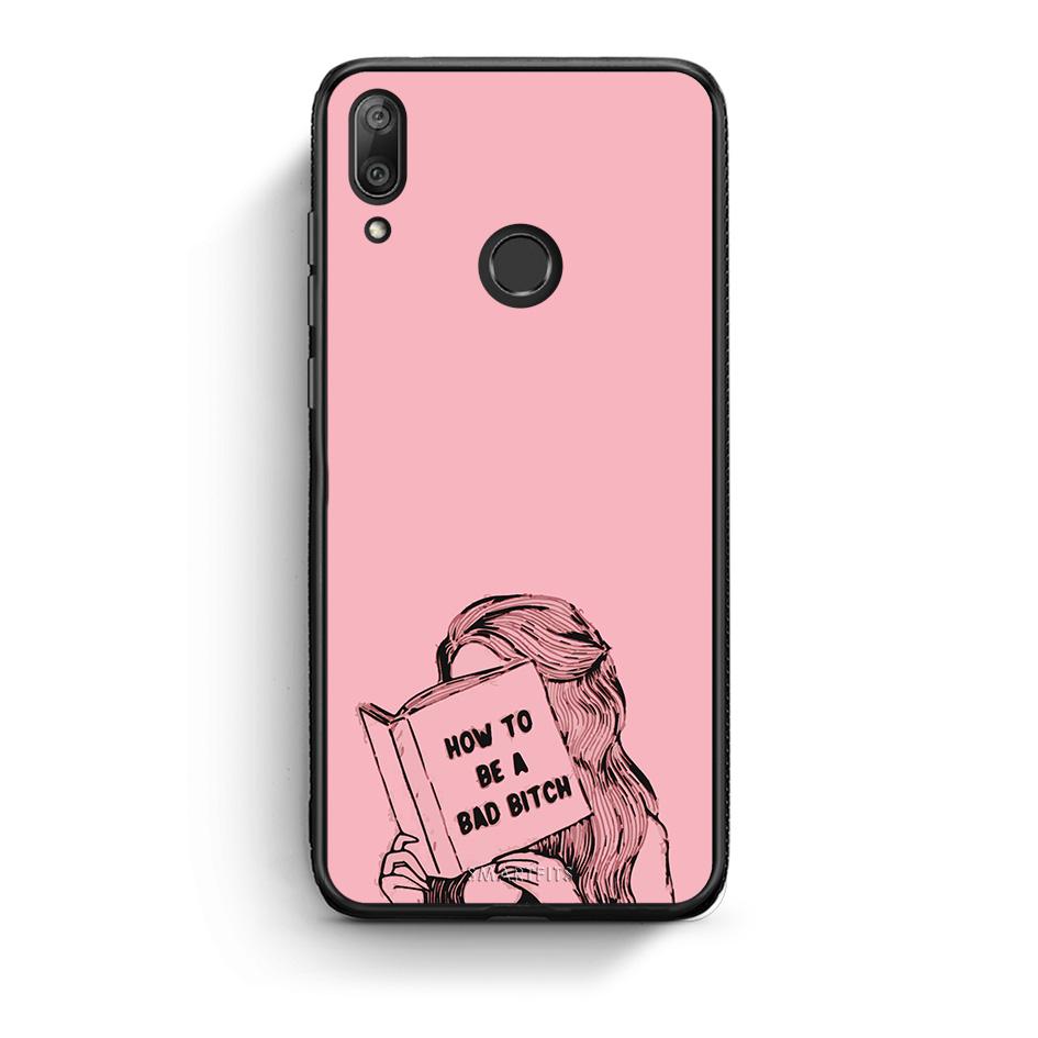 Huawei Y7 2019 Bad Bitch θήκη από τη Smartfits με σχέδιο στο πίσω μέρος και μαύρο περίβλημα | Smartphone case with colorful back and black bezels by Smartfits
