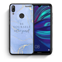 Thumbnail for Θήκη Huawei Y7 2019 Be Yourself από τη Smartfits με σχέδιο στο πίσω μέρος και μαύρο περίβλημα | Huawei Y7 2019 Be Yourself case with colorful back and black bezels