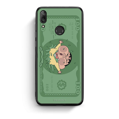 Huawei Y7 2019 Big Money Θήκη Αγίου Βαλεντίνου από τη Smartfits με σχέδιο στο πίσω μέρος και μαύρο περίβλημα | Smartphone case with colorful back and black bezels by Smartfits