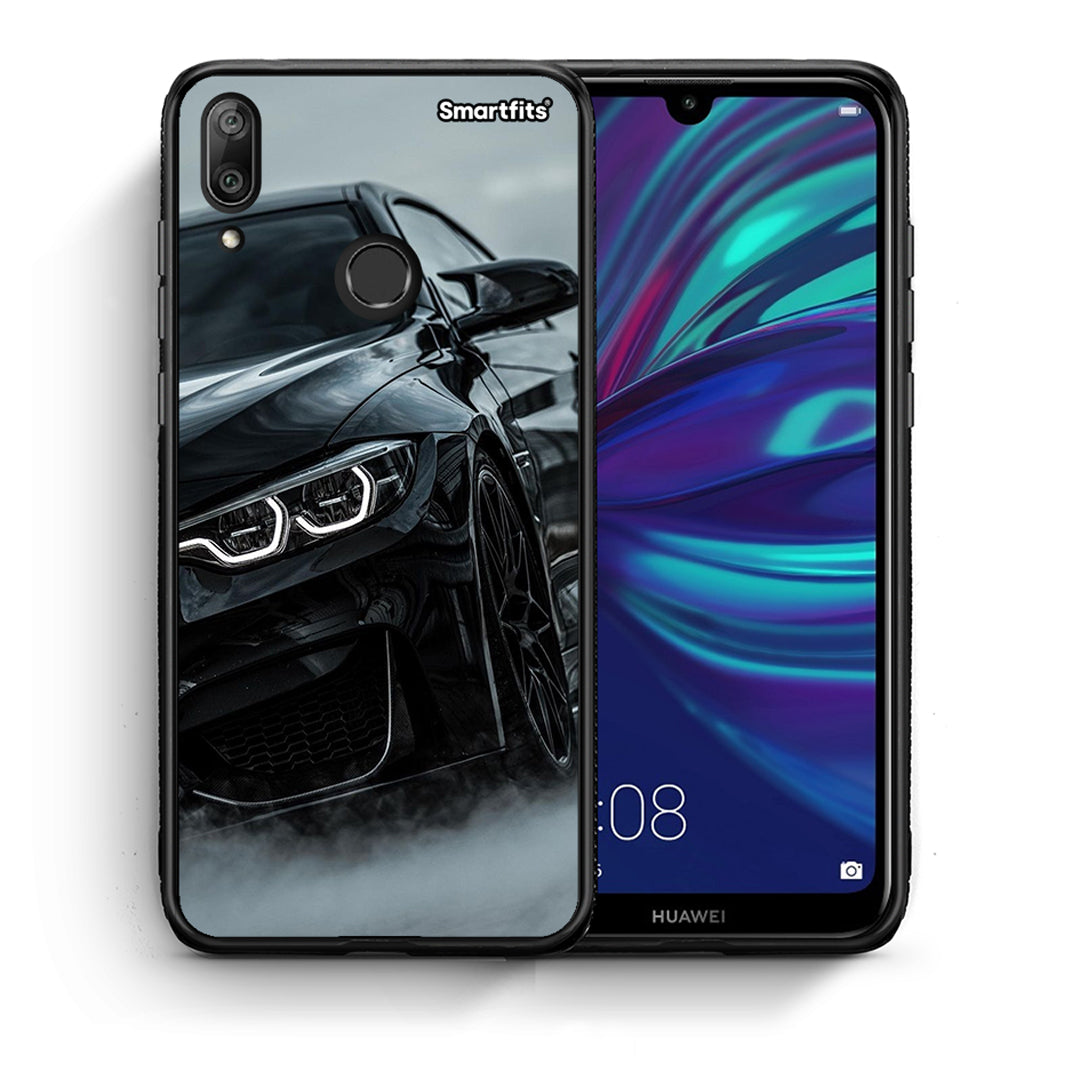 Θήκη Huawei Y7 2019 Black BMW από τη Smartfits με σχέδιο στο πίσω μέρος και μαύρο περίβλημα | Huawei Y7 2019 Black BMW case with colorful back and black bezels