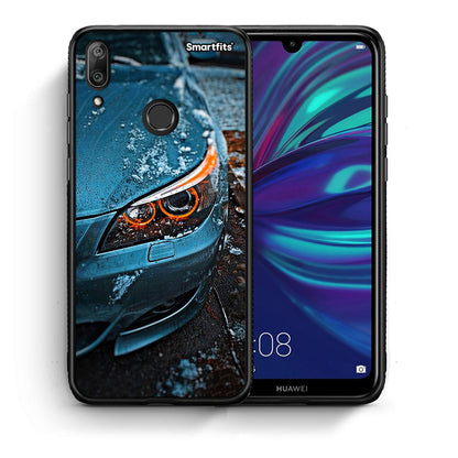 Θήκη Huawei Y7 2019 Bmw E60 από τη Smartfits με σχέδιο στο πίσω μέρος και μαύρο περίβλημα | Huawei Y7 2019 Bmw E60 case with colorful back and black bezels