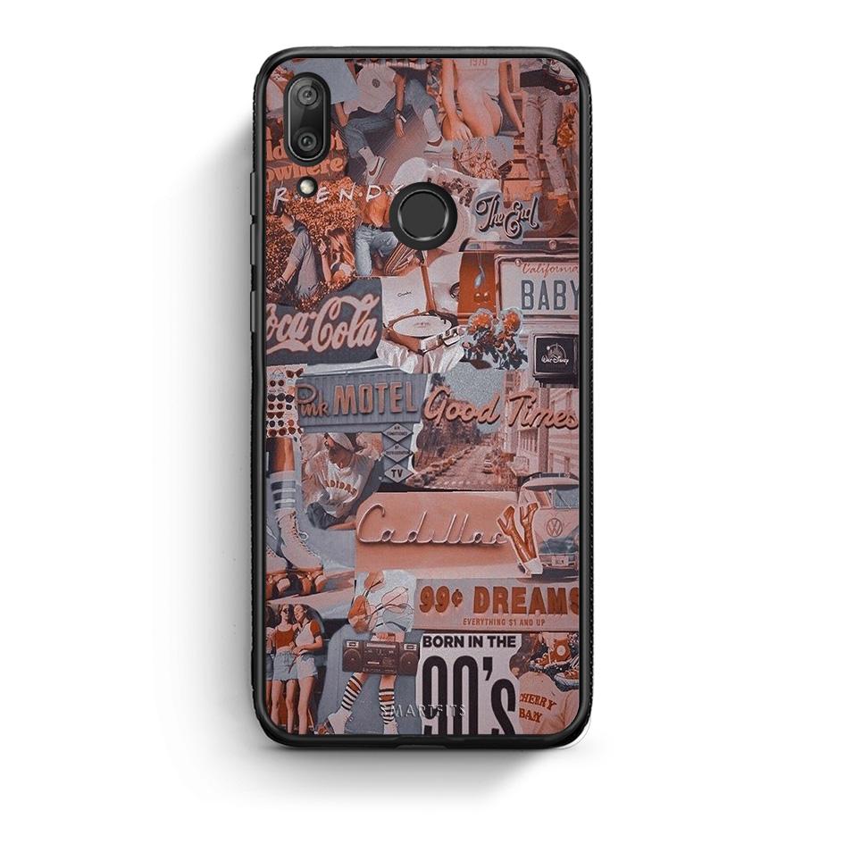 Huawei Y7 2019 Born In 90s θήκη από τη Smartfits με σχέδιο στο πίσω μέρος και μαύρο περίβλημα | Smartphone case with colorful back and black bezels by Smartfits