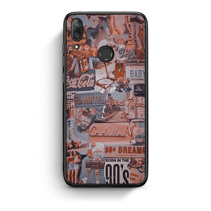 Huawei Y7 2019 Born In 90s θήκη από τη Smartfits με σχέδιο στο πίσω μέρος και μαύρο περίβλημα | Smartphone case with colorful back and black bezels by Smartfits