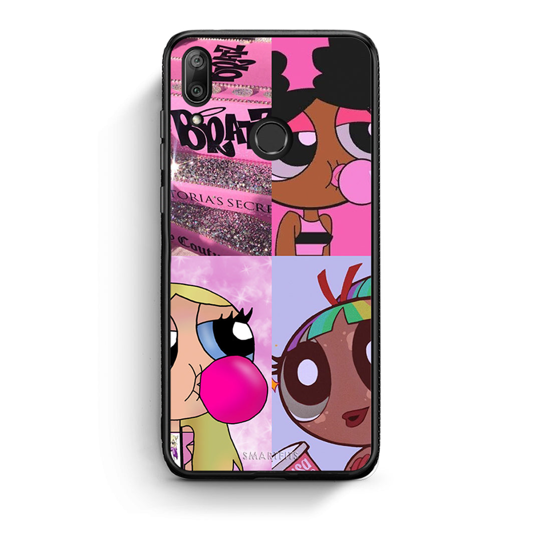 Huawei Y7 2019 Bubble Girls Θήκη Αγίου Βαλεντίνου από τη Smartfits με σχέδιο στο πίσω μέρος και μαύρο περίβλημα | Smartphone case with colorful back and black bezels by Smartfits