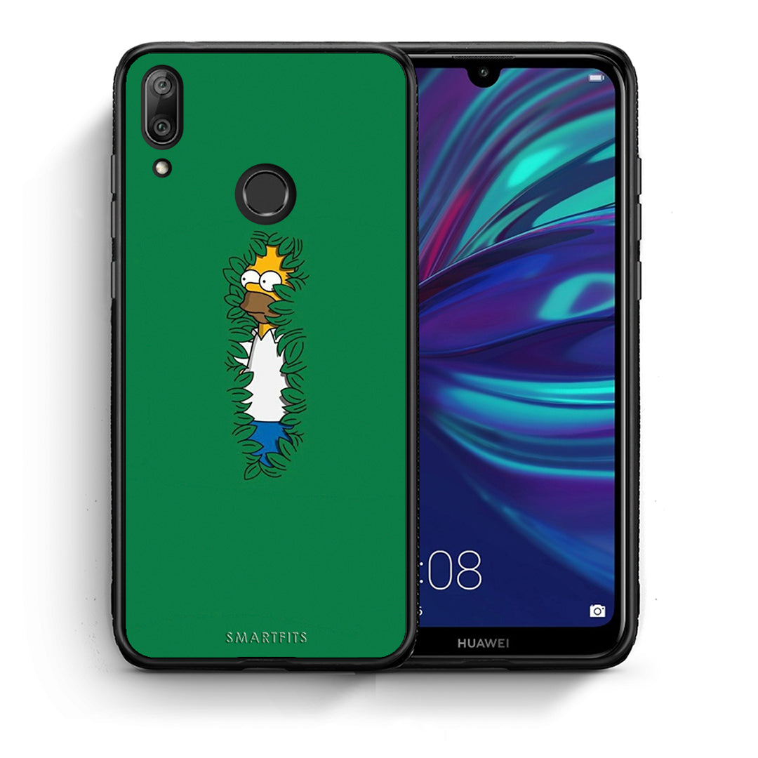 Θήκη Αγίου Βαλεντίνου Huawei Y7 2019 Bush Man από τη Smartfits με σχέδιο στο πίσω μέρος και μαύρο περίβλημα | Huawei Y7 2019 Bush Man case with colorful back and black bezels