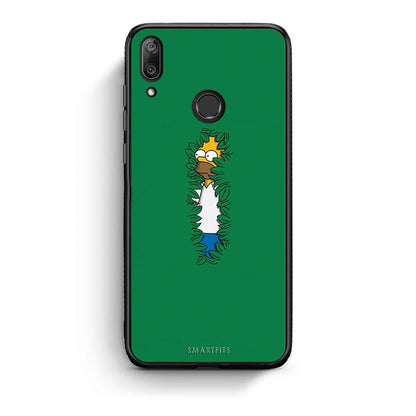 Huawei Y7 2019 Bush Man Θήκη Αγίου Βαλεντίνου από τη Smartfits με σχέδιο στο πίσω μέρος και μαύρο περίβλημα | Smartphone case with colorful back and black bezels by Smartfits