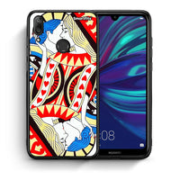 Thumbnail for Θήκη Huawei Y7 2019 Card Love από τη Smartfits με σχέδιο στο πίσω μέρος και μαύρο περίβλημα | Huawei Y7 2019 Card Love case with colorful back and black bezels
