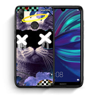Thumbnail for Θήκη Huawei Y7 2019 Cat Collage από τη Smartfits με σχέδιο στο πίσω μέρος και μαύρο περίβλημα | Huawei Y7 2019 Cat Collage case with colorful back and black bezels