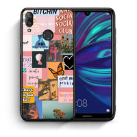 Thumbnail for Θήκη Αγίου Βαλεντίνου Huawei Y7 2019 Collage Bitchin από τη Smartfits με σχέδιο στο πίσω μέρος και μαύρο περίβλημα | Huawei Y7 2019 Collage Bitchin case with colorful back and black bezels