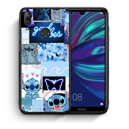 Θήκη Αγίου Βαλεντίνου Huawei Y7 2019 Collage Good Vibes από τη Smartfits με σχέδιο στο πίσω μέρος και μαύρο περίβλημα | Huawei Y7 2019 Collage Good Vibes case with colorful back and black bezels