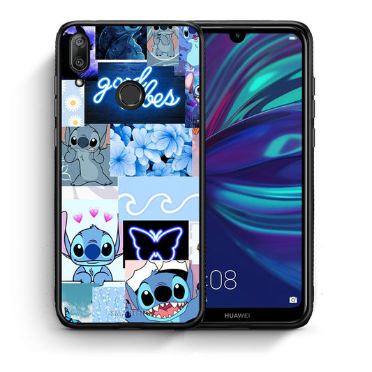 Θήκη Αγίου Βαλεντίνου Huawei Y7 2019 Collage Good Vibes από τη Smartfits με σχέδιο στο πίσω μέρος και μαύρο περίβλημα | Huawei Y7 2019 Collage Good Vibes case with colorful back and black bezels