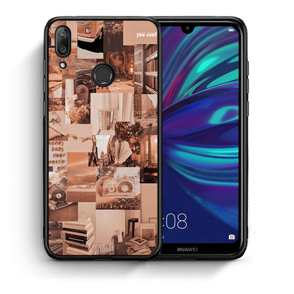 Θήκη Αγίου Βαλεντίνου Huawei Y7 2019 Collage You Can από τη Smartfits με σχέδιο στο πίσω μέρος και μαύρο περίβλημα | Huawei Y7 2019 Collage You Can case with colorful back and black bezels