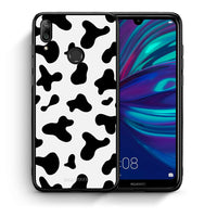 Thumbnail for Θήκη Huawei Y7 2019 Cow Print από τη Smartfits με σχέδιο στο πίσω μέρος και μαύρο περίβλημα | Huawei Y7 2019 Cow Print case with colorful back and black bezels