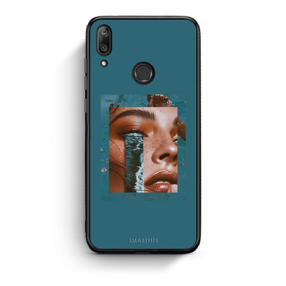 Huawei Y7 2019 Cry An Ocean θήκη από τη Smartfits με σχέδιο στο πίσω μέρος και μαύρο περίβλημα | Smartphone case with colorful back and black bezels by Smartfits