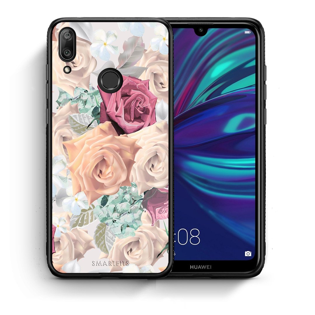 Θήκη Huawei Y7 2019 Bouquet Floral από τη Smartfits με σχέδιο στο πίσω μέρος και μαύρο περίβλημα | Huawei Y7 2019 Bouquet Floral case with colorful back and black bezels