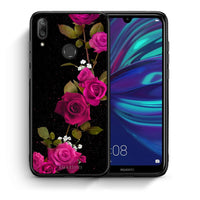 Thumbnail for Θήκη Huawei Y7 2019 Red Roses Flower από τη Smartfits με σχέδιο στο πίσω μέρος και μαύρο περίβλημα | Huawei Y7 2019 Red Roses Flower case with colorful back and black bezels