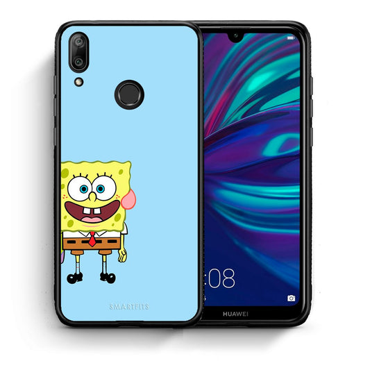 Θήκη Huawei Y7 2019 Friends Bob από τη Smartfits με σχέδιο στο πίσω μέρος και μαύρο περίβλημα | Huawei Y7 2019 Friends Bob case with colorful back and black bezels