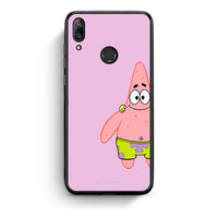Thumbnail for Huawei Y7 2019  Friends Patrick θήκη από τη Smartfits με σχέδιο στο πίσω μέρος και μαύρο περίβλημα | Smartphone case with colorful back and black bezels by Smartfits