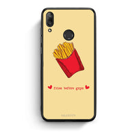 Thumbnail for Huawei Y7 2019 Fries Before Guys Θήκη Αγίου Βαλεντίνου από τη Smartfits με σχέδιο στο πίσω μέρος και μαύρο περίβλημα | Smartphone case with colorful back and black bezels by Smartfits