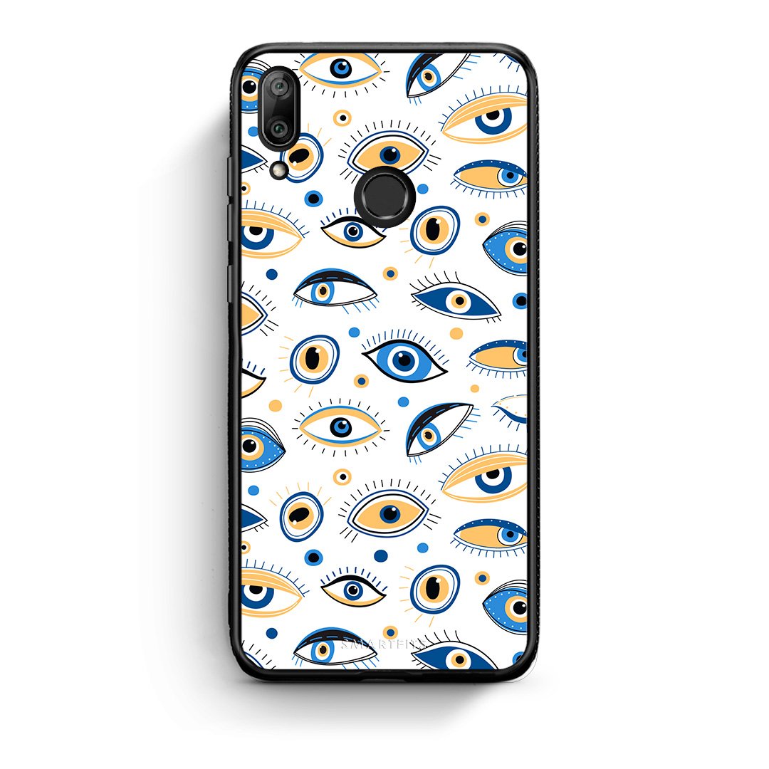 Huawei Y7 2019 Ftou Ftou θήκη από τη Smartfits με σχέδιο στο πίσω μέρος και μαύρο περίβλημα | Smartphone case with colorful back and black bezels by Smartfits