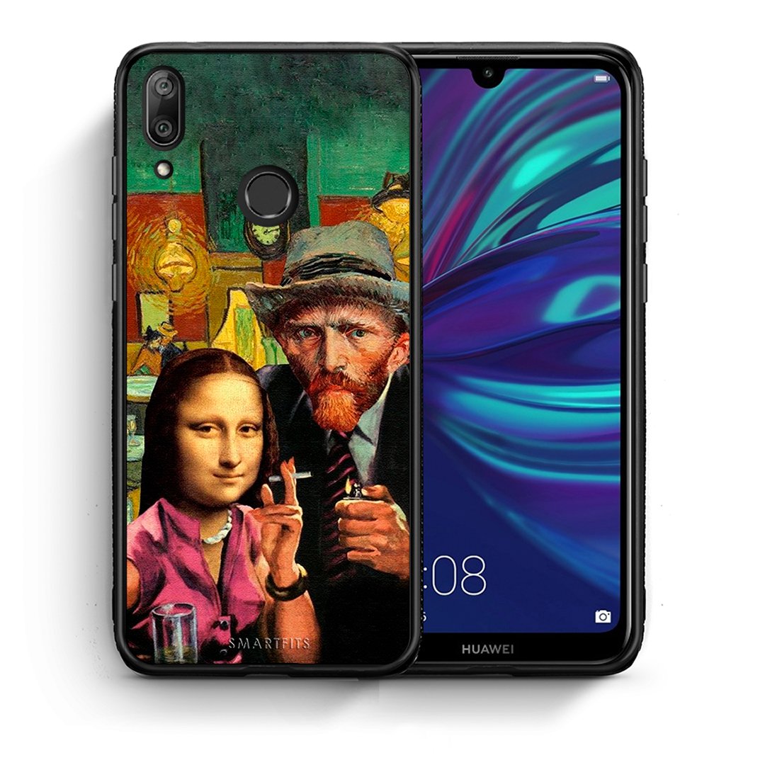 Θήκη Huawei Y7 2019 Funny Art από τη Smartfits με σχέδιο στο πίσω μέρος και μαύρο περίβλημα | Huawei Y7 2019 Funny Art case with colorful back and black bezels