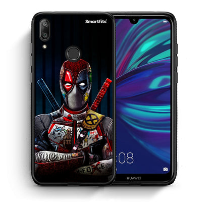 Θήκη Huawei Y7 2019 Funny Guy από τη Smartfits με σχέδιο στο πίσω μέρος και μαύρο περίβλημα | Huawei Y7 2019 Funny Guy case with colorful back and black bezels