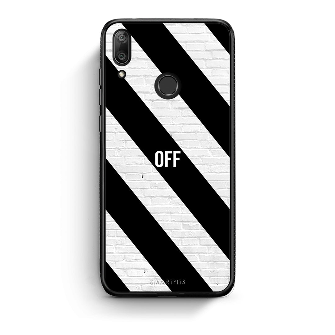 Huawei Y7 2019 Get Off θήκη από τη Smartfits με σχέδιο στο πίσω μέρος και μαύρο περίβλημα | Smartphone case with colorful back and black bezels by Smartfits