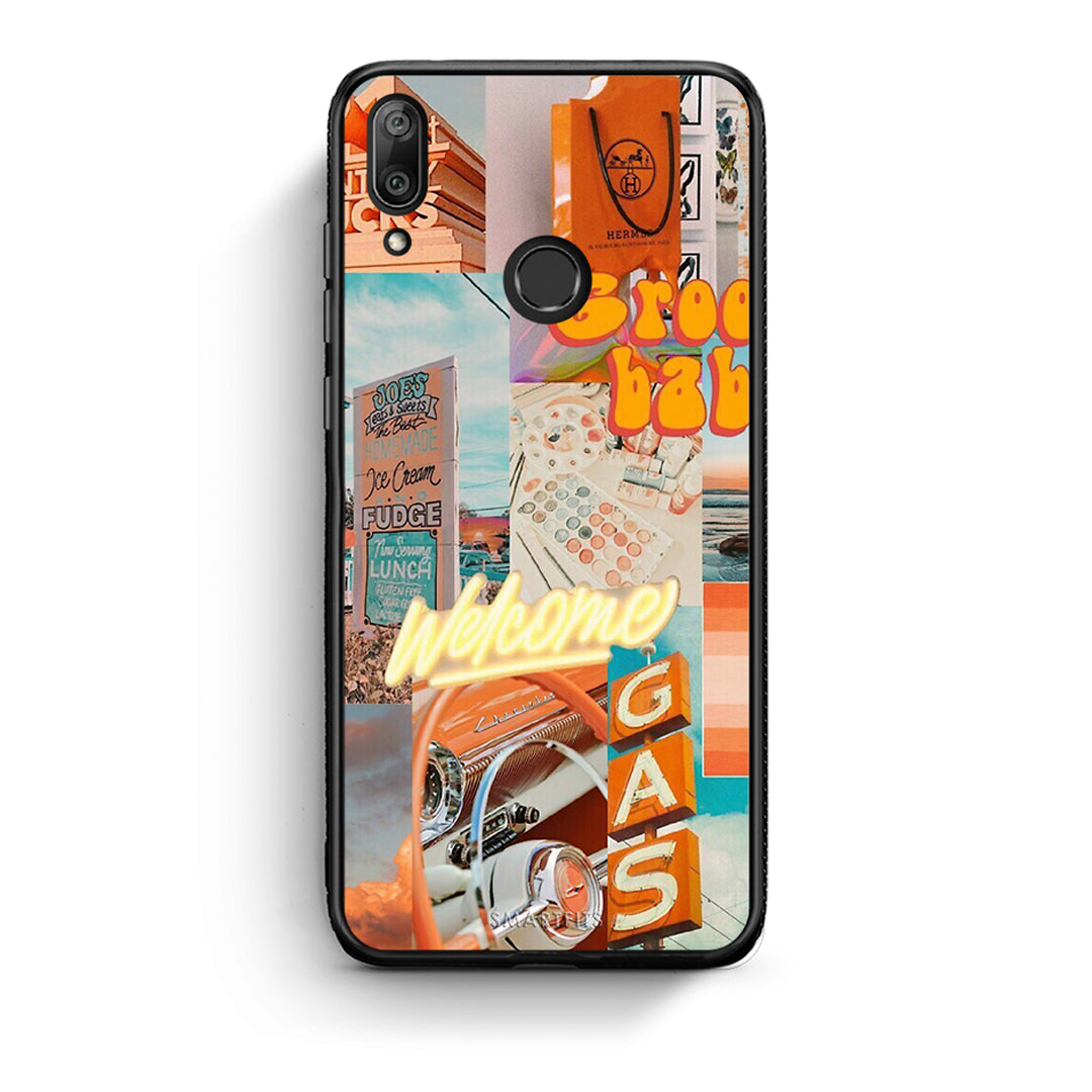 Huawei Y7 2019 Groovy Babe Θήκη Αγίου Βαλεντίνου από τη Smartfits με σχέδιο στο πίσω μέρος και μαύρο περίβλημα | Smartphone case with colorful back and black bezels by Smartfits