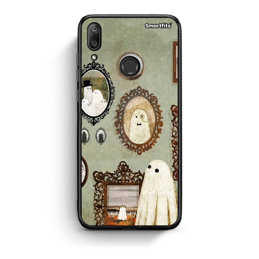 Huawei Y7 2019 Halloween Ghost Season Θήκη από τη Smartfits με σχέδιο στο πίσω μέρος και μαύρο περίβλημα | Smartphone case with colorful back and black bezels by Smartfits