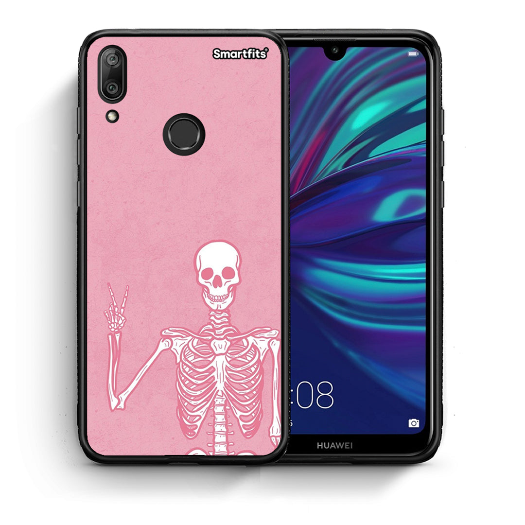 Θήκη Huawei Y7 2019 Halloween Motivation από τη Smartfits με σχέδιο στο πίσω μέρος και μαύρο περίβλημα | Huawei Y7 2019 Halloween Motivation case with colorful back and black bezels