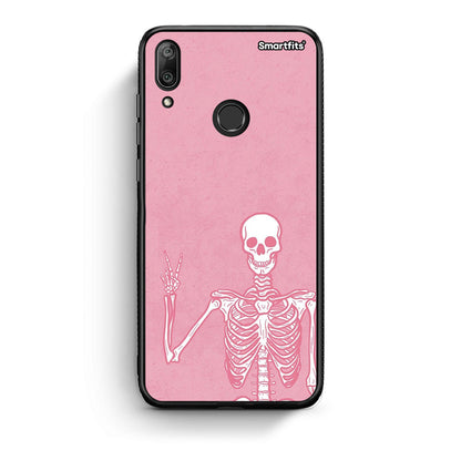 Huawei Y7 2019 Halloween Motivation Θήκη από τη Smartfits με σχέδιο στο πίσω μέρος και μαύρο περίβλημα | Smartphone case with colorful back and black bezels by Smartfits