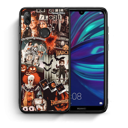 Θήκη Huawei Y7 2019 Halloween Spooky Season από τη Smartfits με σχέδιο στο πίσω μέρος και μαύρο περίβλημα | Huawei Y7 2019 Halloween Spooky Season case with colorful back and black bezels