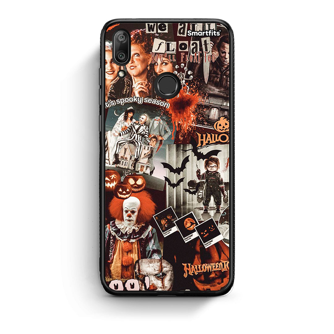 Huawei Y7 2019 Halloween Spooky Season Θήκη από τη Smartfits με σχέδιο στο πίσω μέρος και μαύρο περίβλημα | Smartphone case with colorful back and black bezels by Smartfits