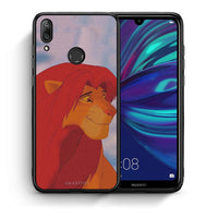 Thumbnail for Θήκη Αγίου Βαλεντίνου Huawei Y7 2019 Lion Love 1 από τη Smartfits με σχέδιο στο πίσω μέρος και μαύρο περίβλημα | Huawei Y7 2019 Lion Love 1 case with colorful back and black bezels