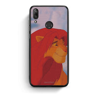 Thumbnail for Huawei Y7 2019 Lion Love 1 Θήκη Αγίου Βαλεντίνου από τη Smartfits με σχέδιο στο πίσω μέρος και μαύρο περίβλημα | Smartphone case with colorful back and black bezels by Smartfits
