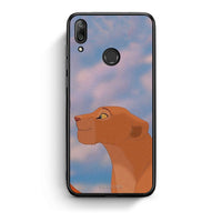 Thumbnail for Huawei Y7 2019 Lion Love 2 Θήκη Αγίου Βαλεντίνου από τη Smartfits με σχέδιο στο πίσω μέρος και μαύρο περίβλημα | Smartphone case with colorful back and black bezels by Smartfits