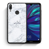 Thumbnail for Θήκη Huawei Y7 2019 Queen Marble από τη Smartfits με σχέδιο στο πίσω μέρος και μαύρο περίβλημα | Huawei Y7 2019 Queen Marble case with colorful back and black bezels