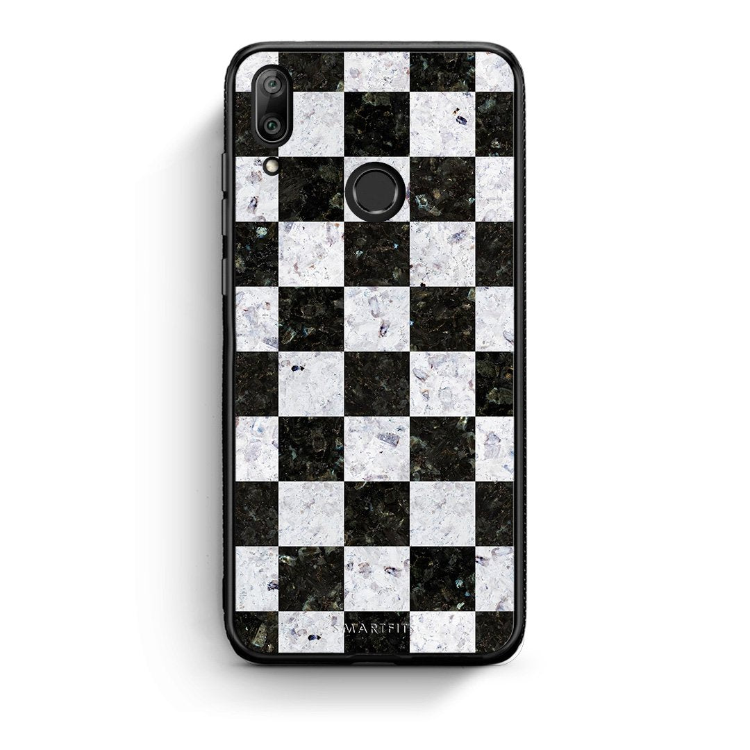 4 - Huawei Y7 2019 Square Geometric Marble case, cover, bumper
