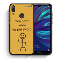 Thumbnail for Θήκη Huawei Y7 2019 My Password από τη Smartfits με σχέδιο στο πίσω μέρος και μαύρο περίβλημα | Huawei Y7 2019 My Password case with colorful back and black bezels