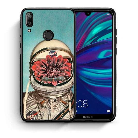 Θήκη Huawei Y7 2019 Nasa Bloom από τη Smartfits με σχέδιο στο πίσω μέρος και μαύρο περίβλημα | Huawei Y7 2019 Nasa Bloom case with colorful back and black bezels