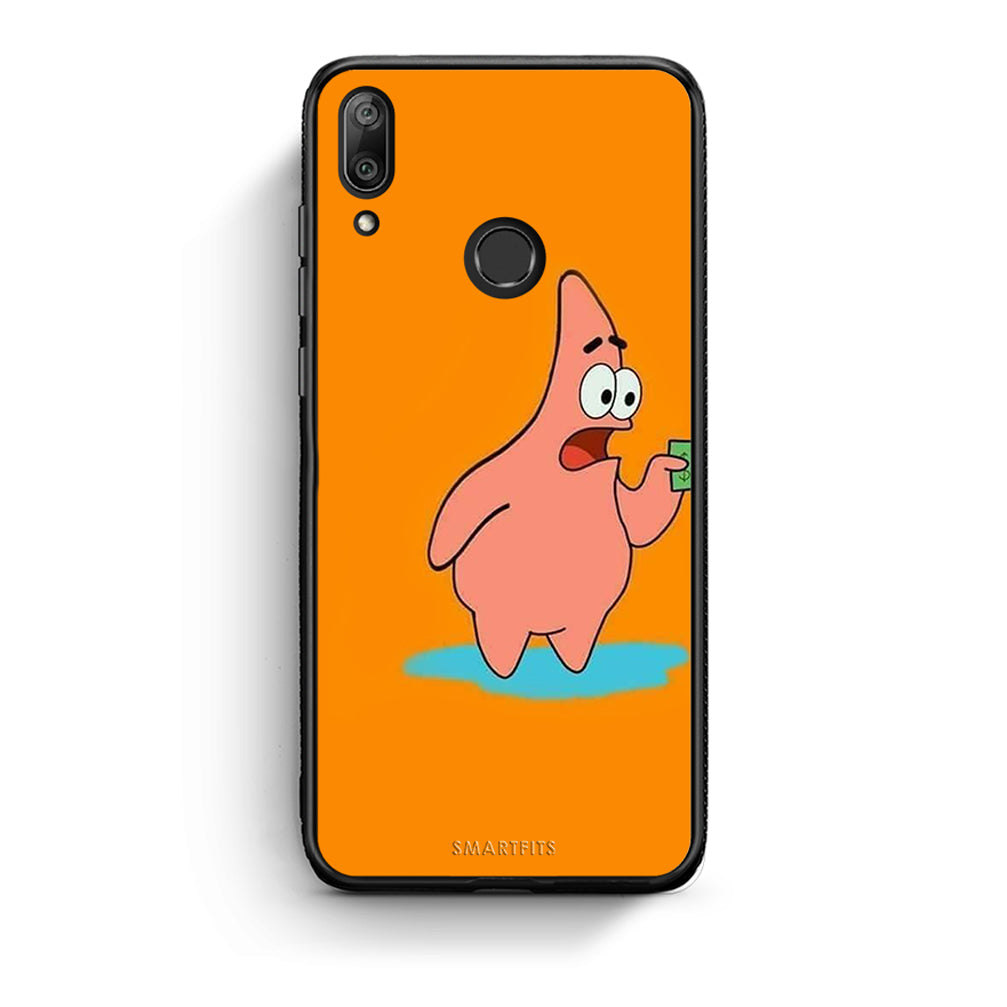 Huawei Y7 2019 No Money 1 Θήκη Αγίου Βαλεντίνου από τη Smartfits με σχέδιο στο πίσω μέρος και μαύρο περίβλημα | Smartphone case with colorful back and black bezels by Smartfits