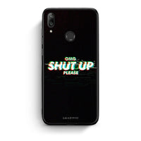 Thumbnail for Huawei Y7 2019 OMG ShutUp θήκη από τη Smartfits με σχέδιο στο πίσω μέρος και μαύρο περίβλημα | Smartphone case with colorful back and black bezels by Smartfits
